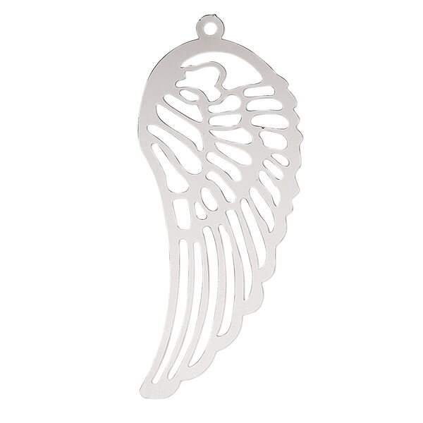 Focal, Lazer Lace™, stainless steel, 45x20mm two-sided wing. Sold per pkg of 2. image number 0