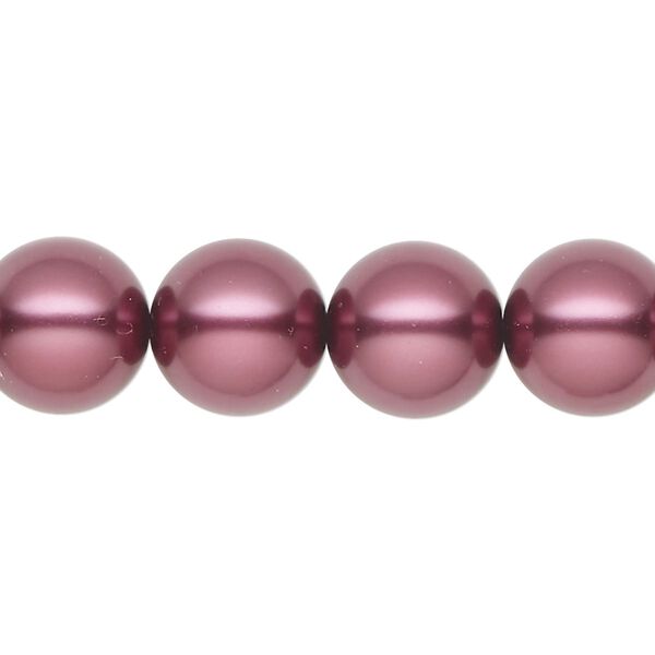 Pearl 30pk light burgundy, Preciosa Czech crystal 12mm round image number 0