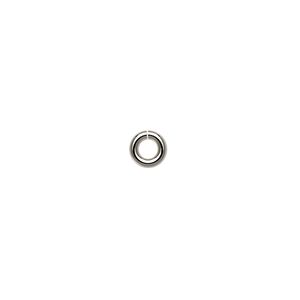 Jump ring, 14KtW white gold, 5.5mm round, 2.9mm inside diameter, 16 gauge. Sold per pkg of 2.