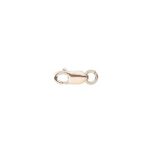 Clasp lobster claw 1pkg5 14Kt rose gold-filled, 8x3mm, 1-strand