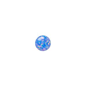 Cabochon, "opal" (silica and epoxy) (man-made), royal blue, 8mm calibrated round. Sold individually.