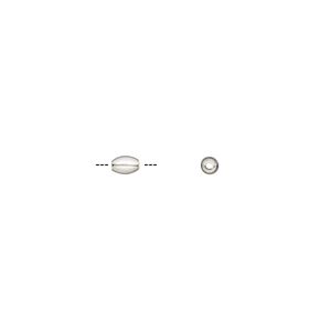 Bead, sterling silver, 3.5x2mm oval. Sold per pkg of 5.