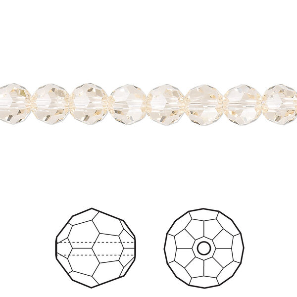Bead 12pk silk, Crystal Passions® 6mm round 5000 image number 0