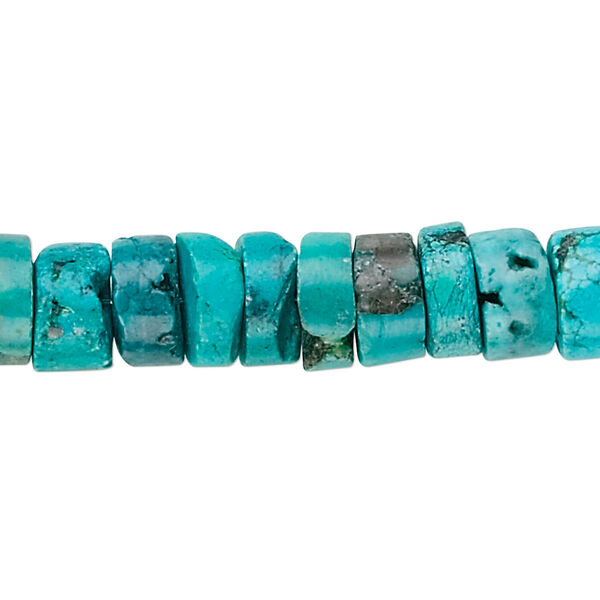 Turquoise 1pkg1, heishi bead B grade, 15.5-16 inch 10x4mm image number 0