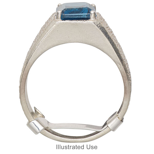 Ring guard, sterling silver, 3mm wide, fits up to 7.5mm wide shanks. Sold per pkg of 2. image number 1