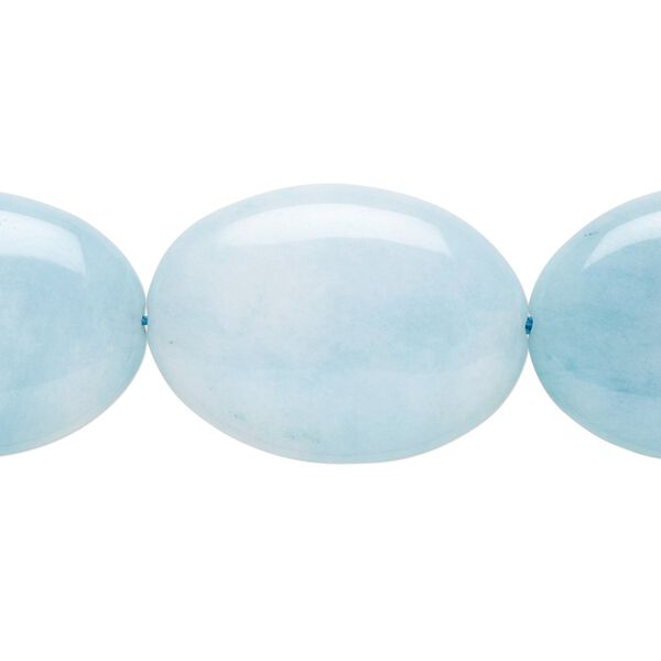 "Larimar" 1pkg1, flat oval bead 8 inch 25x18mm image number 0