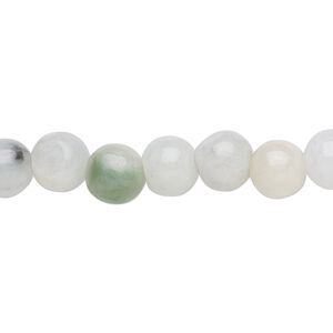 Jadeite 1pkg1, round bead natural 15.5-16 inch 8mm