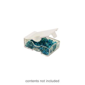Organizer, Tiny Containers™, Bead Storage Solutions™, plastic, clear and opaque off-white, 2 x 1-1/8 x 3/4 inches. Sold per 13-piece set.