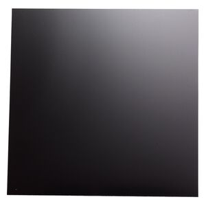 Sheet, anodized aluminum, black, 5-3/4 x 5-3/4 inch square, 26 gauge. Sold individually.