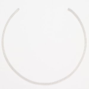 Copper 1pkg1 curb chain silver plate 30 inch 2.1mm