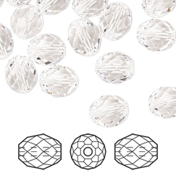 Bead 72pk crystal, Swarovski® 9.5x8mm olive briolette 5044 image number 0