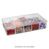 Organizer box, clear, 11x6x2-inches with 15 compartments. Sold individually. image number 0