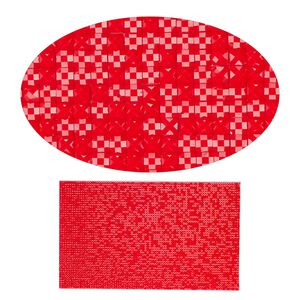 Adhesive sheet, My Style Deco Art™, peel-off, resin and glue, red, 8 x 4.75-inch rectangle, 1.8mm thick. Sold individually.