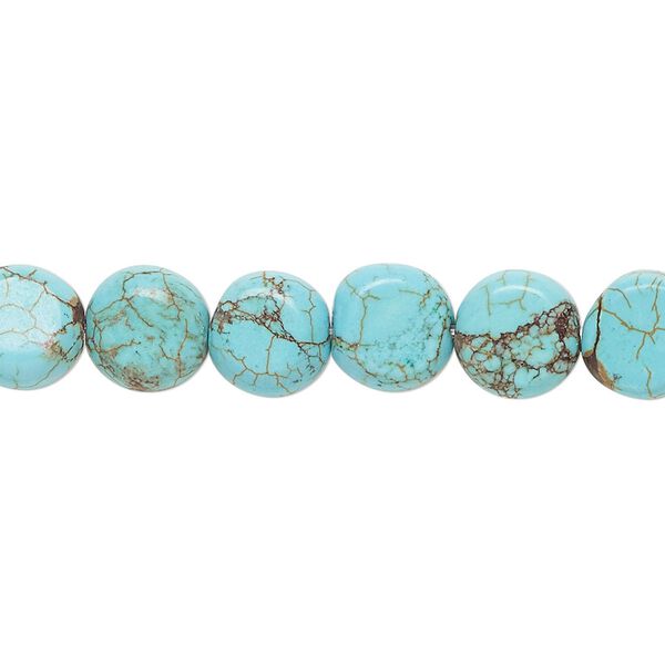 Magnesite 1pkg1, flat round bead 15.5-16 inch 8-9mm image number 0