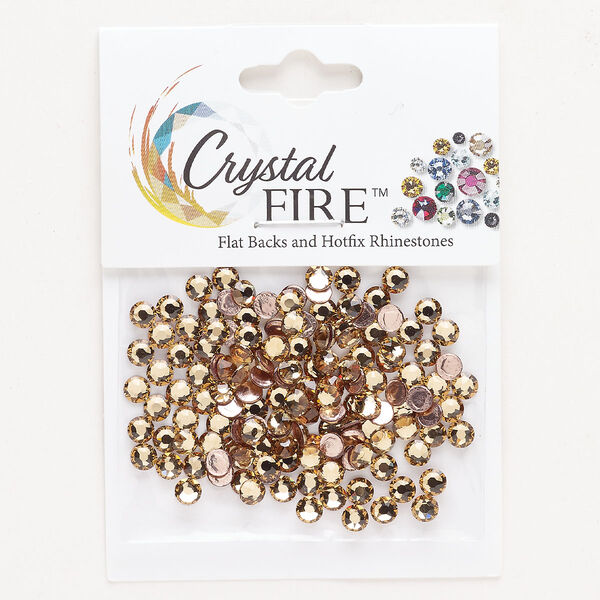 Flat back 144pk light Colorado topaz, Crystal Fire® 3.8-4.00mm hotfix round SS16 image number 0