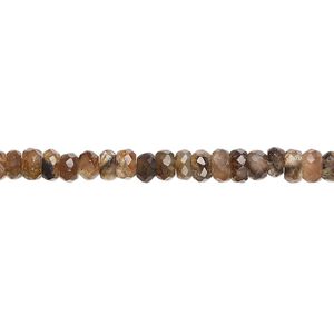 Andalusite 1pkg1, hand-cut faceted rondelle bead natural 13 inch 3x1mm-4x3mm