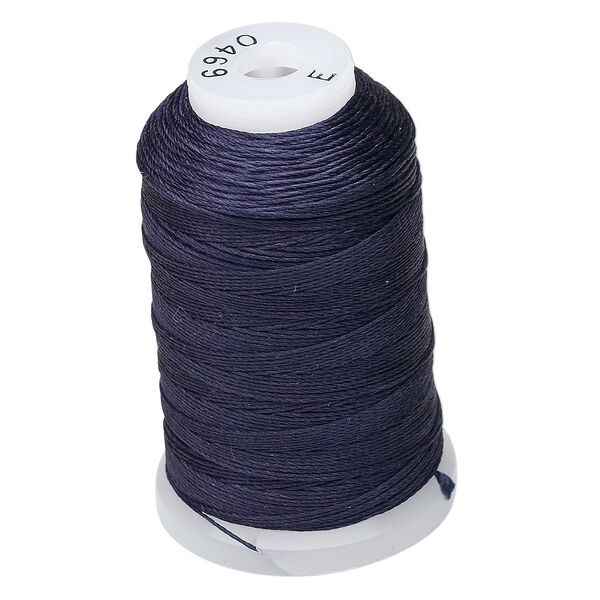 Thread, Purely Silk™, navy blue, size F. Sold per 140-yard spool. image number 0