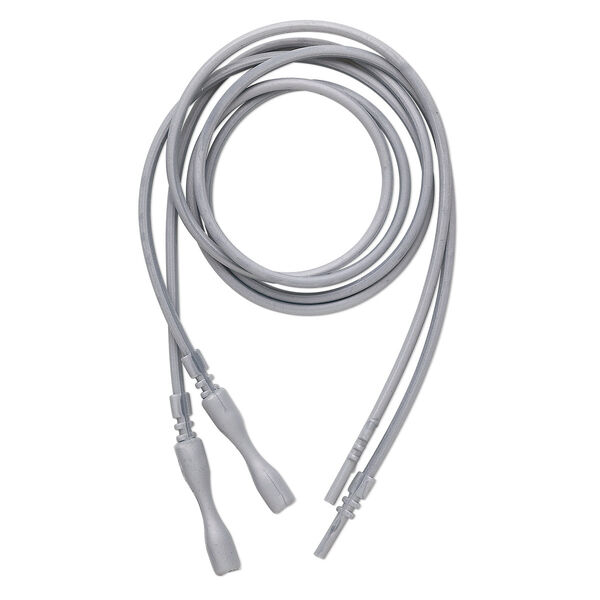 Necklace cord, silicone, opaque grey, 2.2-2.5mm wide, 18 inches with snap closure. Sold per pkg of 4. image number 0