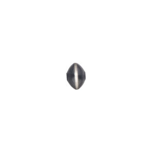 Bead, Navajo pearl style, brushed oxidized sterling silver, 7.5 x 5mm saucer. Sold individually.