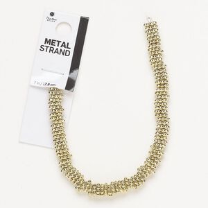 Bead, gold-finished "pewter" (zinc-based alloy), 8x2mm beaded rondelle. Sold per 7-inch strand, approximately 85 beads.