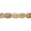 Rainbow marble 1pkg1, 2-cut flat freeform bead natural, 15 inch 39x29mm-40x31mm image number 1