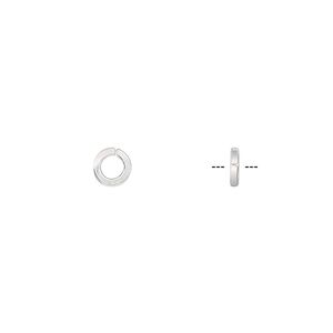 Jump ring, sterling silver, 5mm round square wire, 3mm inside diameter, 18 gauge. Sold per pkg of 20.