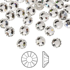 Flat back 288pk crystal foil back, Preciosa MAXIMA Czech crystal rhinestone 6.32-6.5mm chaton rose round SS30