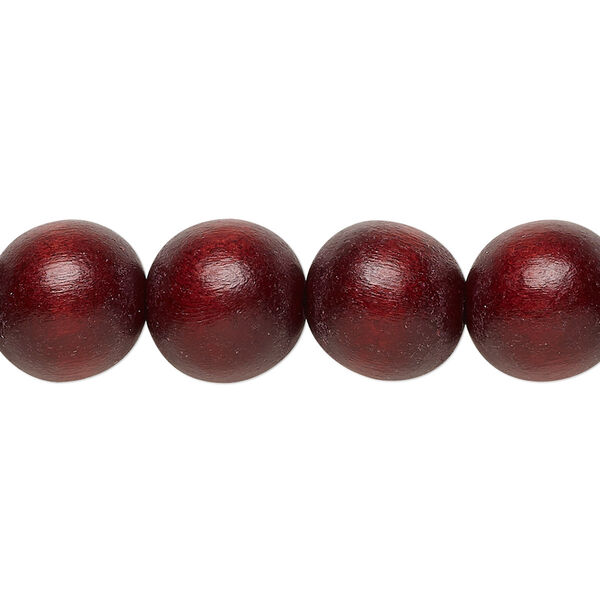 Bead, Taiwanese cheesewood (dyed / waxed), dark brown, 11-12mm round. Sold per pkg of (2) 15-1/2" to 16" strands. image number 0