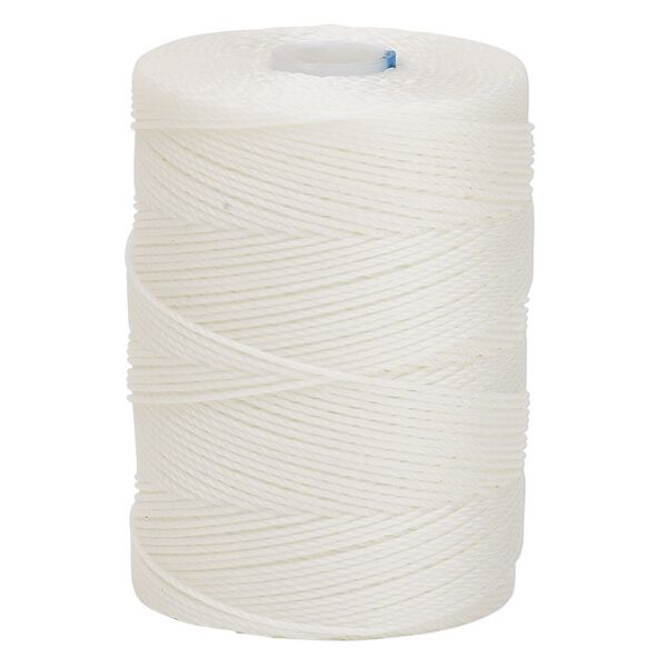 Thread, C-Lon®, nylon, white, 0.4mm diameter. Sold per 136-yard spool. image number 0
