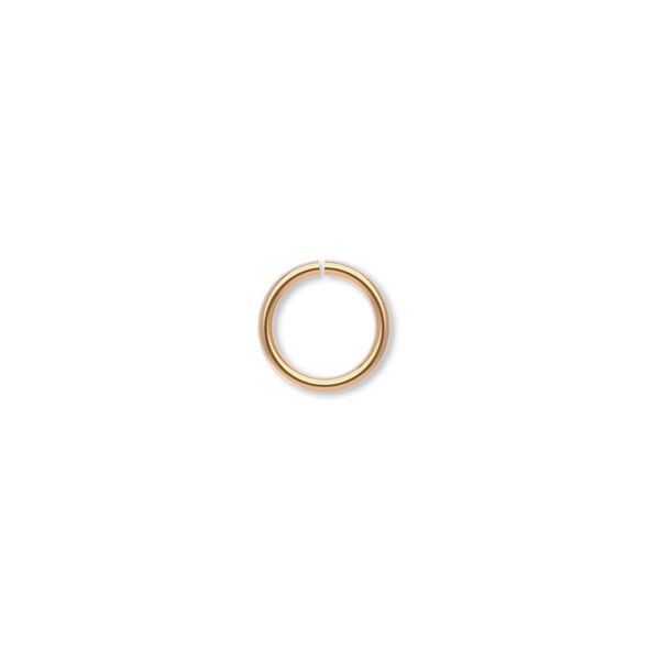Jump ring, gold-plated brass, 9mm round, 7mm inside diameter, 18 gauge. Sold per pkg of 1,000. image number 0