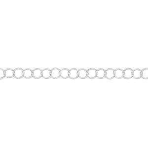 Chain 1pkg1 sterling silver cable, 3.5mm round, 25 foot unfinished