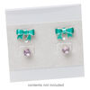 Earring card, flocked plastic, grey, 2x2-inch square. Sold per pkg of 100. image number 1