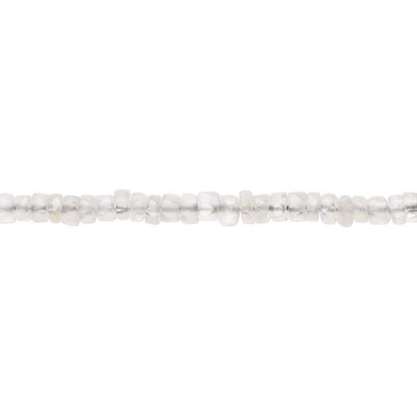 Grey moonstone 1pkg1, hand-cut faceted rondelle bead natural 15 inch 3x1mm-4x3mm image number 0