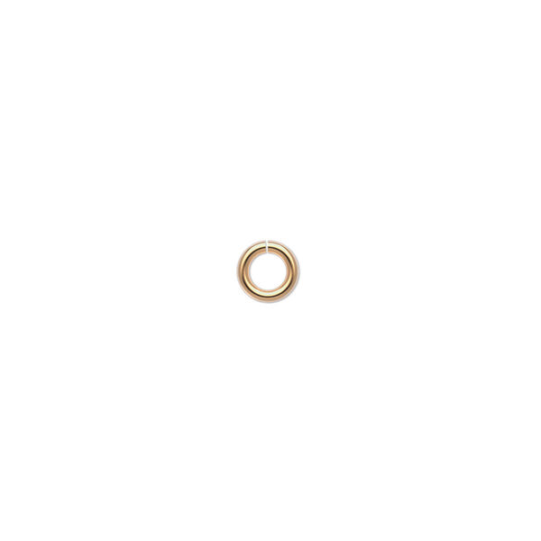 Jump ring, 14Kt gold-filled, 5mm round, 3mm inside diameter, 18 gauge. Sold per pkg of 20. image number 0