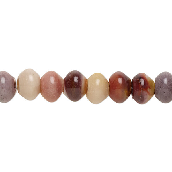 Bead, moukaite jasper (natural), 8x5mm saucer, B grade, Mohs hardness 6-1/2 to 7. Sold per pkg of 10. image number 0