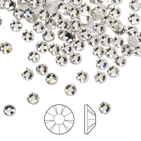 Flat back 144pk crystal foil back, Preciosa MAXIMA Czech crystal hotfix rhinestone 3.8-4mm chaton rose round SS16 image number 0