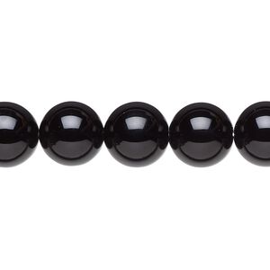Black onyx 1pkg1, round bead 15.5-16 inch 10mm
