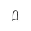Bail, ice-pick, gunmetal-plated brass, 14.5x7.5mm fancy triangle, 11mm grip length. Sold individually. image number 1