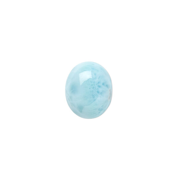 Cabochon, larimar (stabilized), 12x10mm calibrated oval, B grade, Mohs hardness 4-1/2 to 5. Sold individually. image number 0