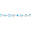 Bead, glass 1pkg8, opaque turquoise blue and white, 10mm hand-painted round. image number 1