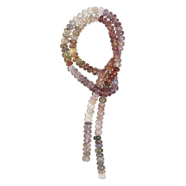 Multi-spinel 1pkg1, hand-cut rondelle bead natural 14 inch 4x2mm-5x3mm image number 0