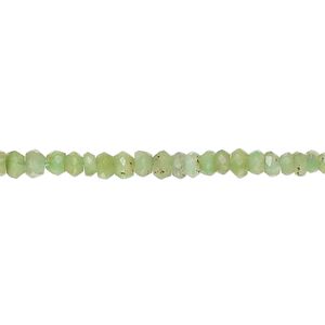 Chrysoprase 1pkg1, hand-cut faceted rondelle bead natural 14 inch 3x2mm-4x3mm / 3mm