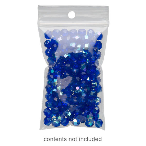 Bag, Tite-Lip™, plastic, clear, 2x3-inch top zip with hole. Sold per pkg of 1,000. image number 0