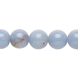 Angelite 1pkg1, round bead 15.5-16 inch 12mm