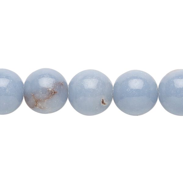 Angelite 1pkg1, round bead 15.5-16 inch 12mm image number 0