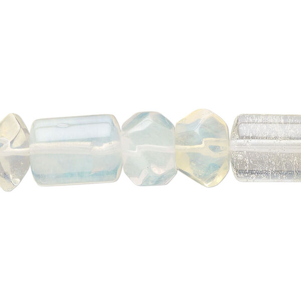Bead, pineapple "quartz" glass, small nugget. Sold per 15" to 16" strand. image number 0