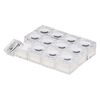 Storage box, plastic, clear and white, 1-inch square. Sold per pkg of 12. image number 1
