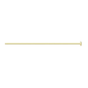 Head pin, 12Kt gold-filled, pkg/10, 1-1/2 inches, 21 gauge.