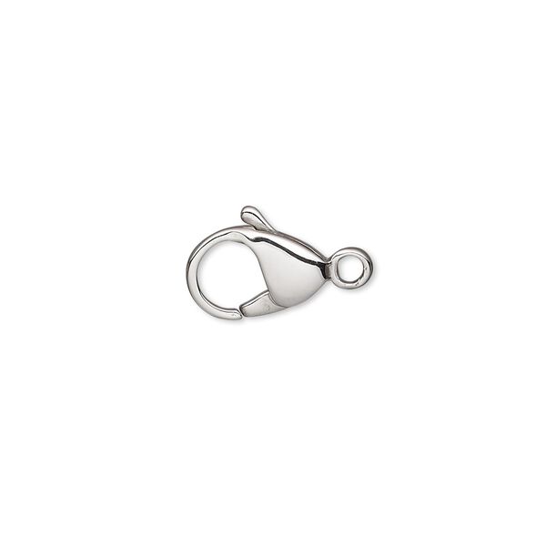 Clasp, lobster claw, stainless steel, 11x8mm. Sold per pkg of 100. image number 0