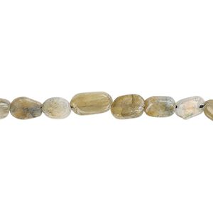 Labradorite 1pkg1, hand-cut flat oval bead natural 13 inch 5x4mm-9x6mm